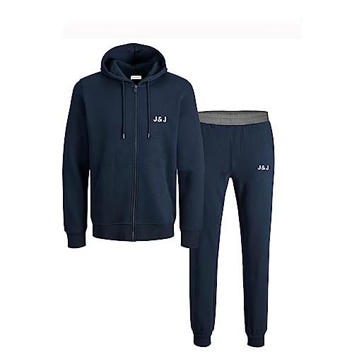 JACK & JONES set jaclounge da uomo, blazer blu marine, l