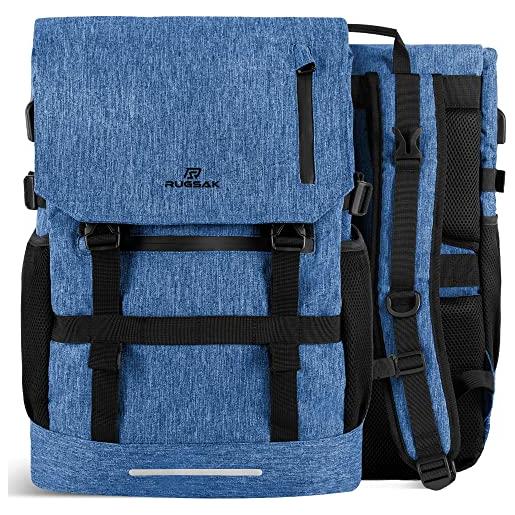 RS RUGSAK zaino original 3.0 rolltop [3-size-technology] anti-theft | 18 laptop backpack | zaino per lavoro, scuola, escursioni, viaggi e sport | donne e uomini