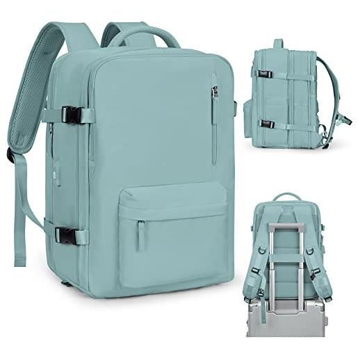 BJLFS borse da cabina per ryanair 40×20×25 bagaglio a mano easyjet 45×36×20 borsa zaino da viaggio, zaino da trekking, zaino casual per laptop da 14 pollici per scuola con porta di usb
