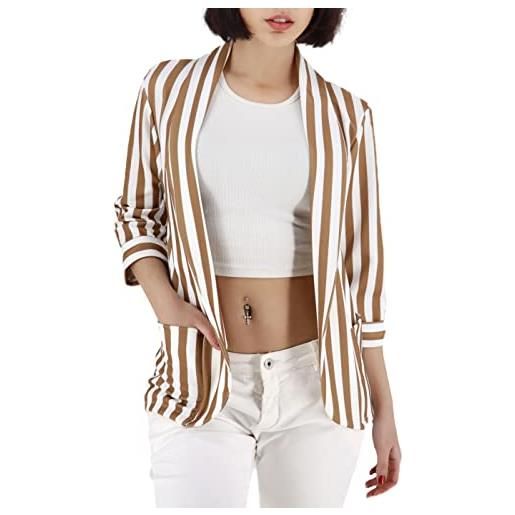 JOPHY & CO. giacca blazer donna con tasche (cod. 5572) (2xl, beige)