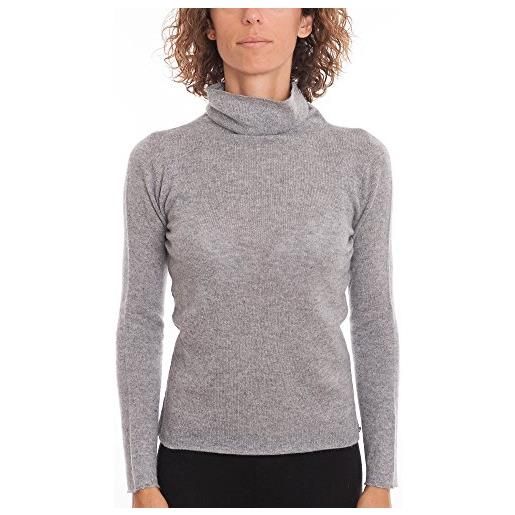 DALLE PIANE CASHMERE - dolcevita 100% cashmere, made in italy - donna, colore: nero, taglia: s