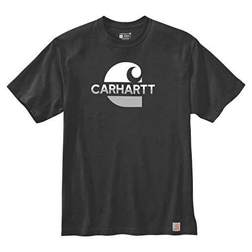 Carhartt maglietta da uomo relaxed fit heavyweight short-sleeve c graphic, malt, s