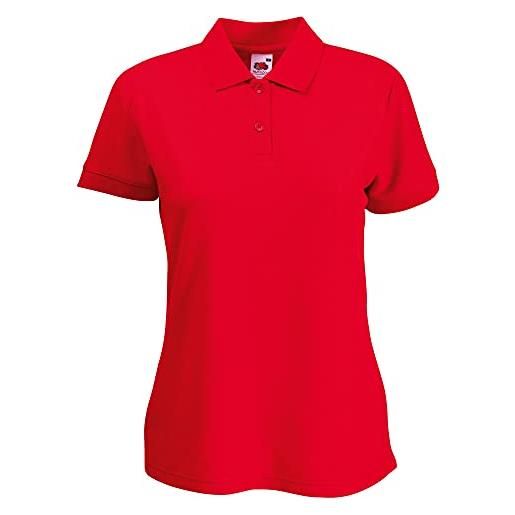 Fruit of the Loom polo lady-fit 65/35 - colore rosso - l
