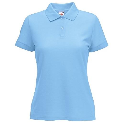 Fruit of the Loom polo lady-fit 65/35 azzurro taglia xxl