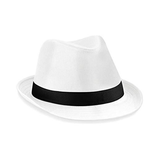 Beechfield, elegante cappello modello borsalino, unisex, per adulti white s / m