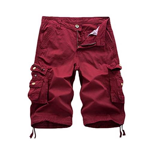 Minetom uomo vintage cargo shorts sport bermuda campeggio escursionismo pantaloncini regular fit jogging pantaloni corti cachi xl