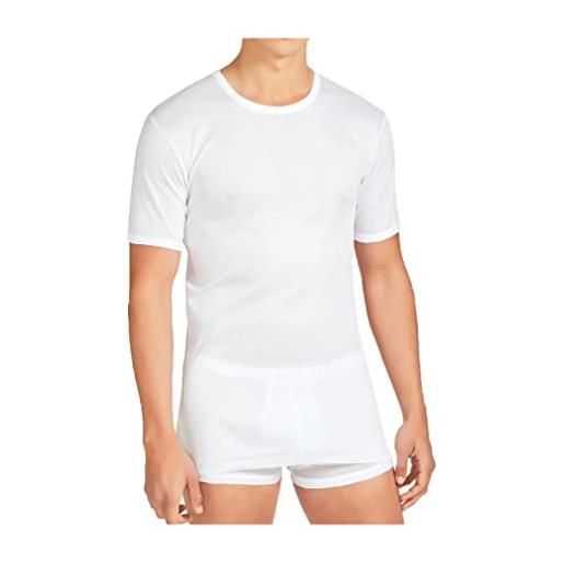 Liabel maglietta intima 100% cotone filo di scozia offerta 3-6 pezzi maglietta intima uomo in cotone filo di scozia 3050 (6 pezzi bianco, s)