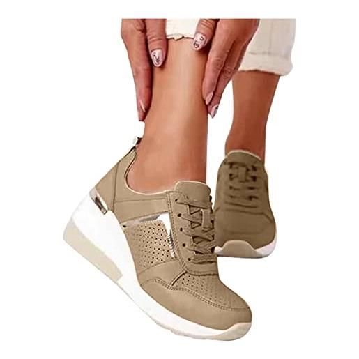 Kobilee scarpe donna offerta platform con zeppa fitness scarpe da corsa basse comode eleganti scarpe running scarpe ginnastica respirabile leggero trail sneakers scarpe sportive trekking casual