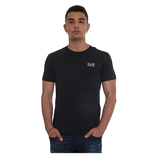 Emporio Armani ea7 uomo t-shirt con logo del petto, bianca, l