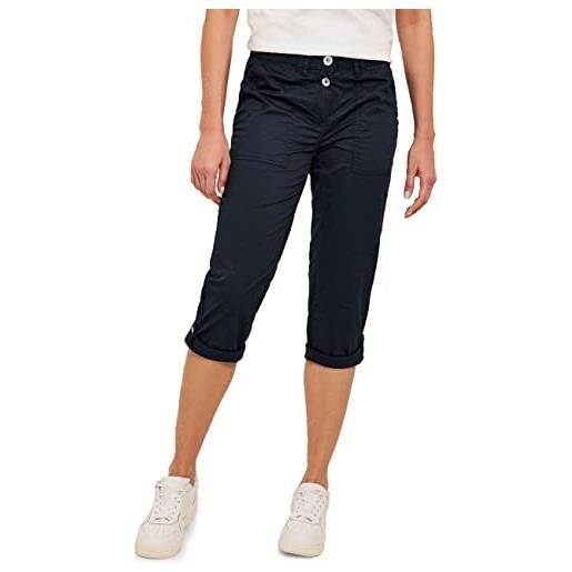 Cecil b376386 pantaloni estivi a 3/4, deep blue (blu), 30w x 22l donna