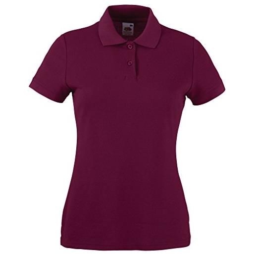 Fruit of the loom donna lady fit piqué, nero small