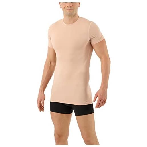ALBERT KREUZ uomo maglietta intima tecnica coolmax®-cotone invisibile scollo rotondo maniche corte color carne s
