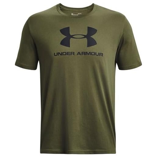 Under Armour men's standard sportstyle logo short-sleeve t-shirt, (390) marine od green / / black, small