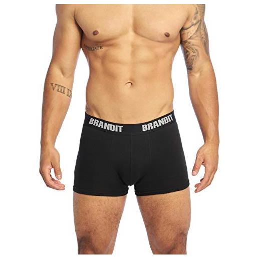 Brandit 2-pack logo boxershorts uomo set di boxer mimetico 3xl 95% cotone, 5% elasthane