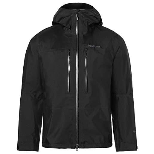 Marmot uomo kessler gore-tex jacket, giacca impermeabile, mackintosh antivento per il ciclismo, giacca antipioggia hardshell traspirante, black, s