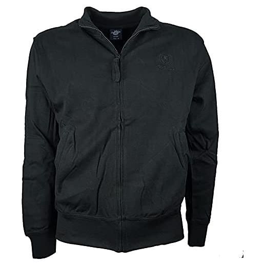 BE BOARD felpa uomo maxi invernale 9030c giacca zip colore grigio melange conformata (5xl)