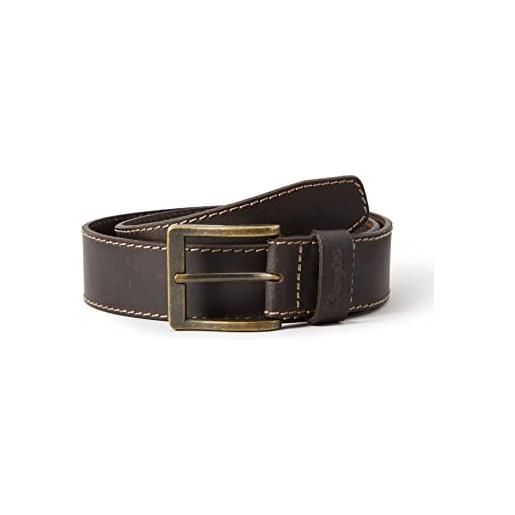 Wrangler stitched belt cintura, black, 100 uomo