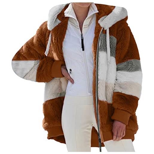 Onsoyours donna elegante giacca invernale corta trapuntata da donna piumino giacca con cappuccio calda cappotti c nero 3xl