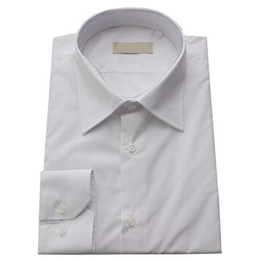 shop casillo camicia uomo classica regular fit 39 40 41 42 43 44 45 46 (bianco, 43)