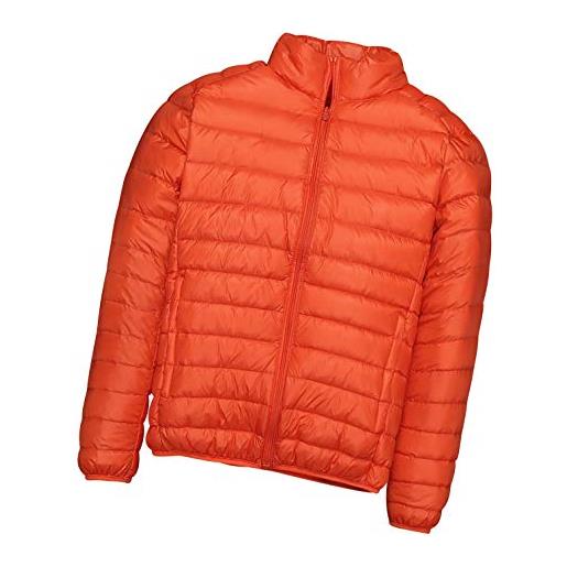 Pengniao piumino leggero uomo con cappuccio piumini lunghi giubbotti invernali giacca piumino ultraleggero giubbotto uomo trapuntato invernale cappotto giacche giacconi giacchetto primaverili arancione
