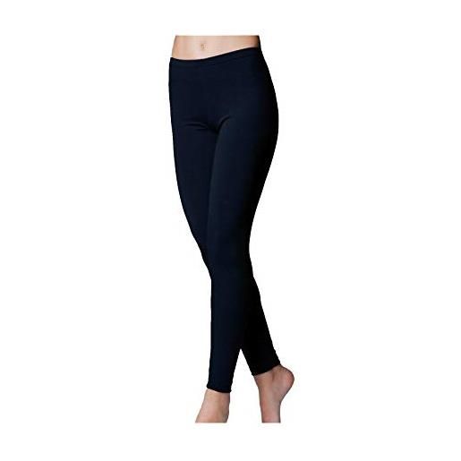 JADEA 3 leggings pantacollant donna soft cotton 4800 cotone elasticizzato, nero, l