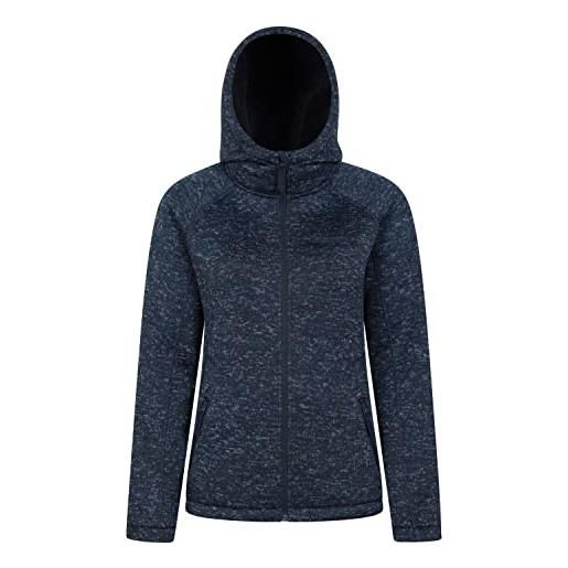 Mountain Warehouse nevis, giacca in pile con cerniera da donna - leggera, primaverile, con tasche, traspirante - per camminate, viaggi, escursioni, invernale blu navy 50