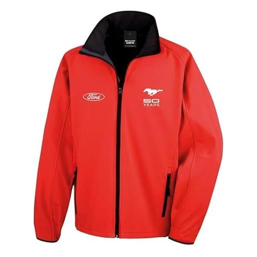 Ford Motor Company ford mustang 50 years-giacca softshell, nero, xxxxl uomo