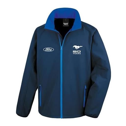 Ford Motor Company ford mustang 50 years-giacca softshell, nero, xxxxl uomo