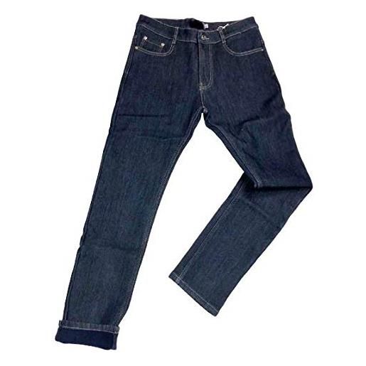 BE BOARD jeans uomo elasticizzato termico foderato in pile tessuto doppiato (48)