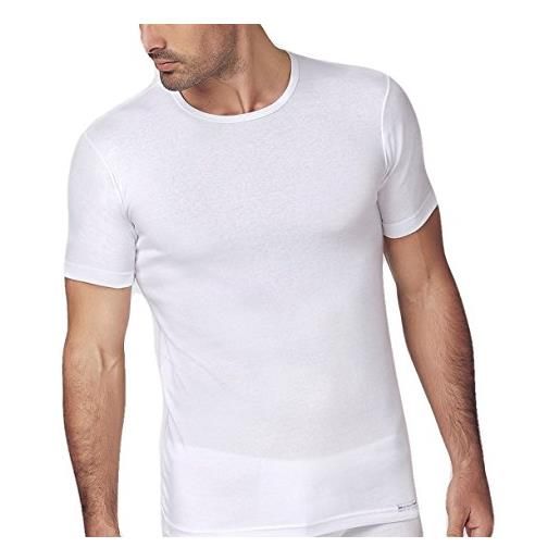 NOTTINGHAM confezione n. 2 maglia uomo mezza manica girocollo cotone costina bielastica - morbidezza ed aderenza. Disponibile nei colori bianco o nero