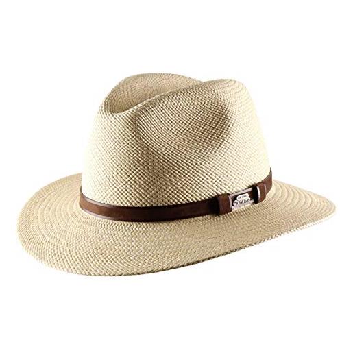 Classic Italy - cappello fedora panama brisa belt - size 59 cm - naturel