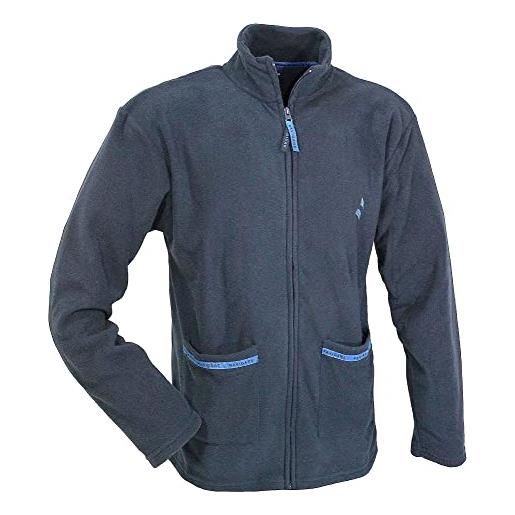 Navigare giacca da camera in caldo pile tutta aperta con zip colore blu 140973 (xxl)