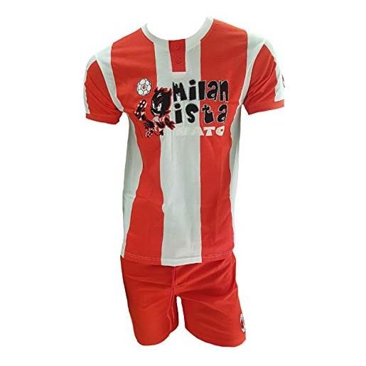 A.C. Milan pigiama completo ragazzo acm 1899 milan milanista nato *04637-10 anni-bianco