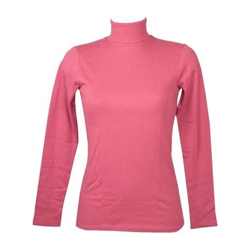 RAGNO dolcevita ciclista donna maglia manica lunga caldo e soffice cotone bio articolo d274ak bio cotton dolcevita, a85 red violet, 3 - terza