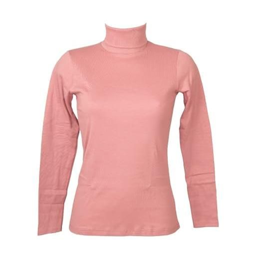 RAGNO dolcevita ciclista donna maglia manica lunga caldo e soffice cotone bio articolo d274ak bio cotton dolcevita, 020 nero, 2 - seconda