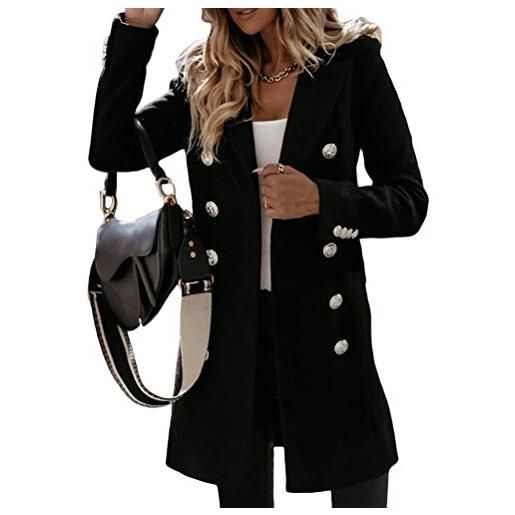 Onsoyours donna maniche lunghe aperto davanti blazer manica lunga moda colletto cappotto elegante ufficio business blazer top gilet ol giacca cardigan c grigio s