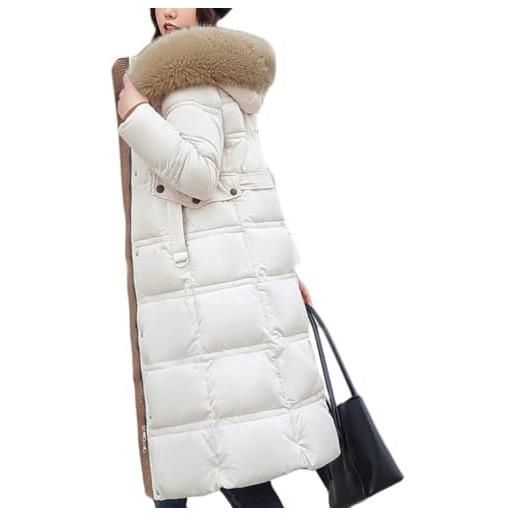 Giacca donna cappotto pelliccia ecologica sintetica bianco morbida calda  P061