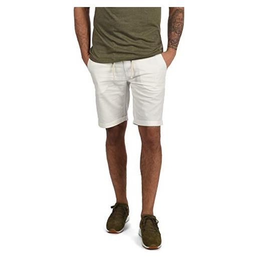 b BLEND blend lias pantaloncini di lino shorts bermuda da uomo regular- fit, taglia: l, colore: offwhite (70005)