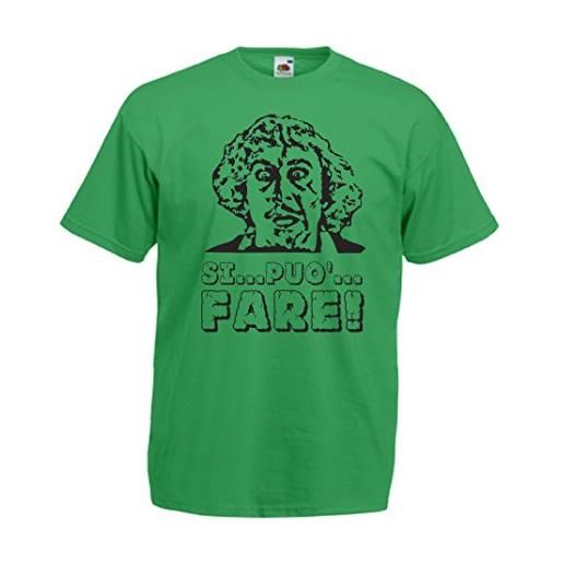 CHEIDEASTORE t-shirt maglietta frankenstein junior si può fare young frankenstein uomo (medium, verde)