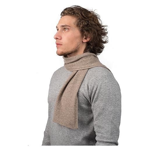 DALLE PIANE CASHMERE - mini sciarpa 100% cashmere - uomo/donna, colore: panna, taglia unica