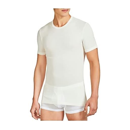 Generico maglietta intima uomo lana cotone offerta 3-5 pezzi girocollo maglia intima uomo termica invernale 18032 (l, 5 pezzi-bianco lana)