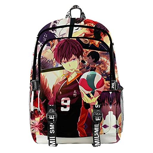 Gumstyle haikyuu anime backpack zaino scuola 3d stampa laptop rucksack borsa da scuola studente ragazzi ragazze daypack zainetto da viaggio 1159/11