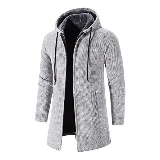 Tomwell cappotto uomo cappuccio giacca elegante caldo lungo cappotto outwear felpa giacche cappotto da donna elegante giacca da lavoro da ufficio a blu m