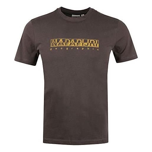 Napapijri, t-shirt a maniche corte da uomo box, colore arancione burro, xl