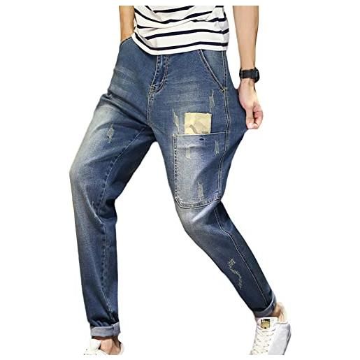 Jeans Da Uomo 2023 Streetwear Pantaloni Da Uomo Eleganti Con Toppe  Strappate Hip Hop Pantaloni Slim Fit Casual Pantaloni In Denim Dritti Da  22,04 €