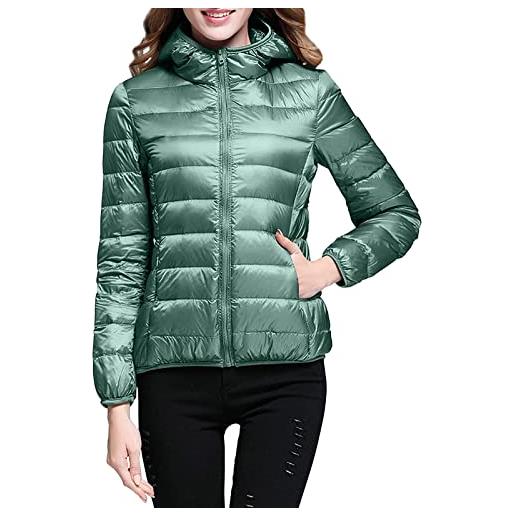 Kobilee piumino donna invernale 100 grammi leggero corto giubbotto imbottito con cappuccio trapuntato elegante caldo mezza stagione giacca invernale