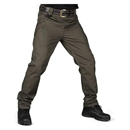 Kdtoll pantaloni cargo da uomo impermeabili da lavoro slim fit militari tattico pantaloni stretch combattimento trekking pantaloni con multi tasche