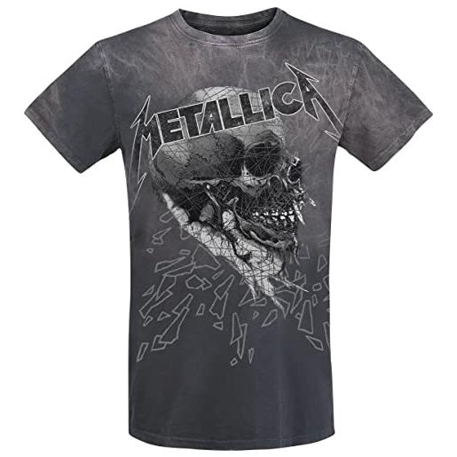 Metallica sad but true skull uomo t-shirt grigio scuro m 100% cotone regular