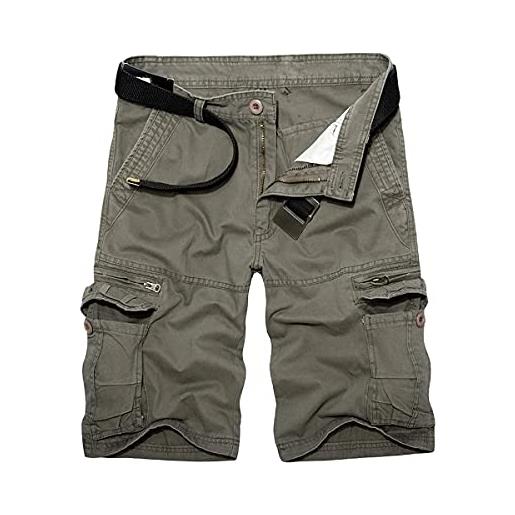 shownicer pantaloni uomo corti bermuda pantaloncini ragazzo cargo con tasche laterali shorts regular fit bermuda b nero xl