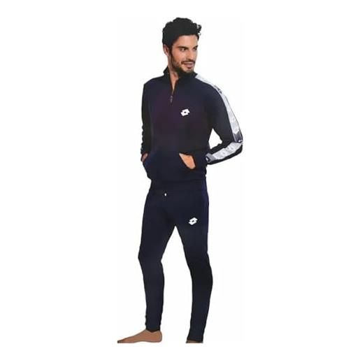 Lotto tuta uomo estiva - completa - sportiva - morbida per il tuo massimo comfort (1064 grigio, l)